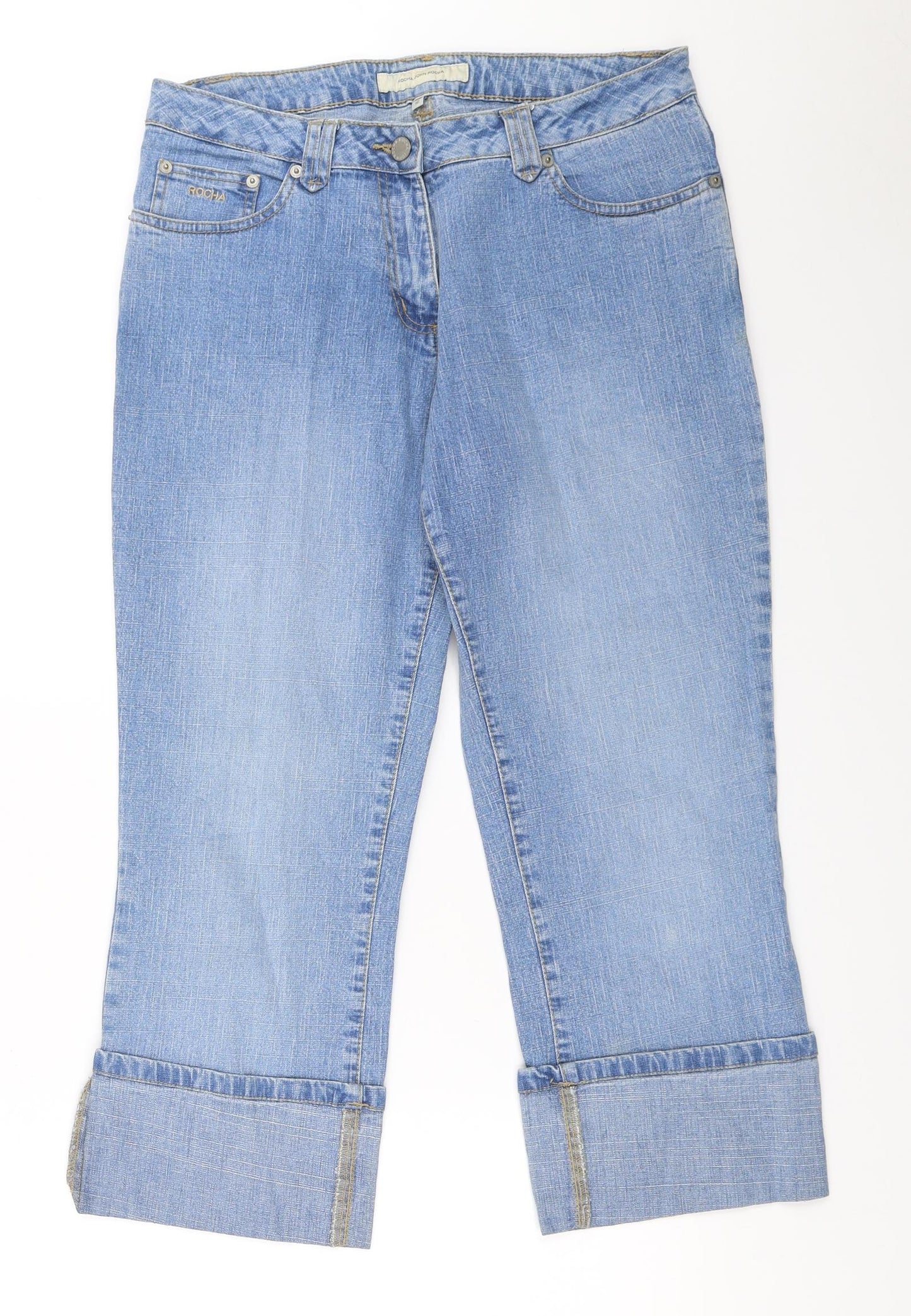 RJR.John Rocha Womens Blue   Cropped Jeans Size 12 L23 in