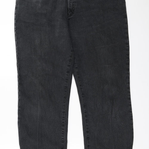 Blue Fashion Womens Black   Straight Jeans Size 36 in L28.5 in