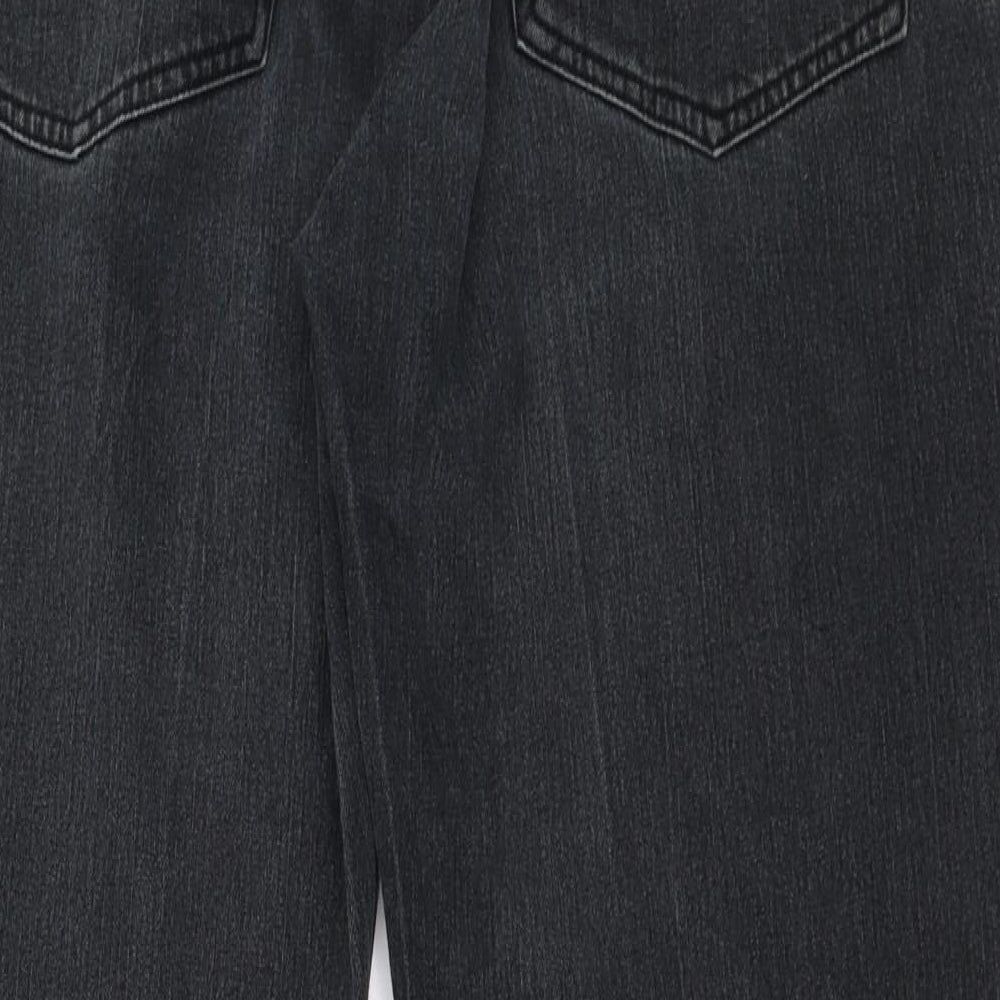 Blue Fashion Womens Black   Straight Jeans Size 36 in L28.5 in