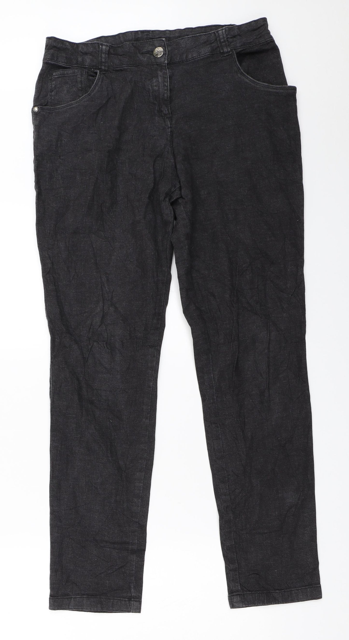 George Boys Black   Straight Jeans Size 13-14 Years