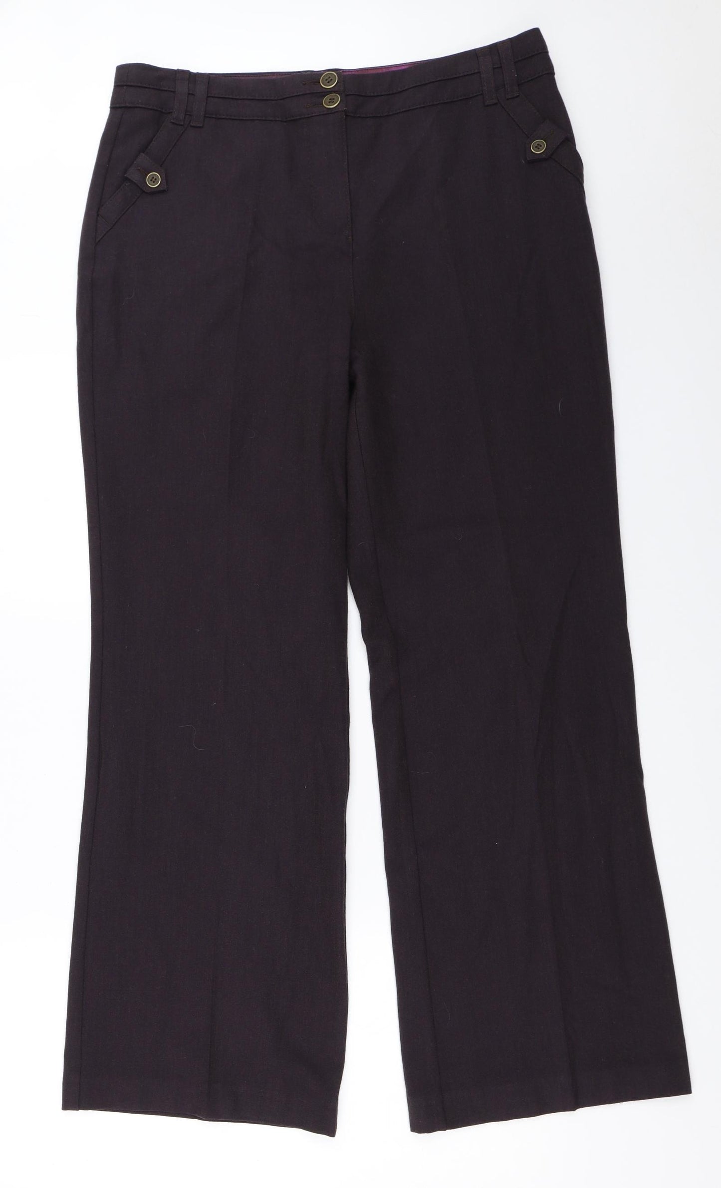 Per Una Womens Purple   Trousers  Size 14 L30 in