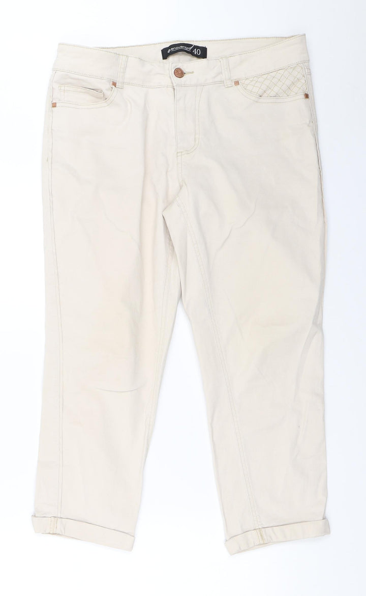 Encuentro Womens Beige   Cropped Jeans Size 40 L23 in