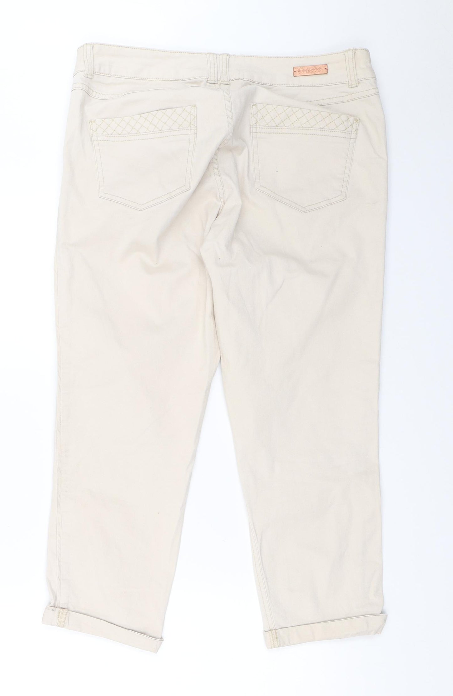 Encuentro Womens Beige   Cropped Jeans Size 40 L23 in