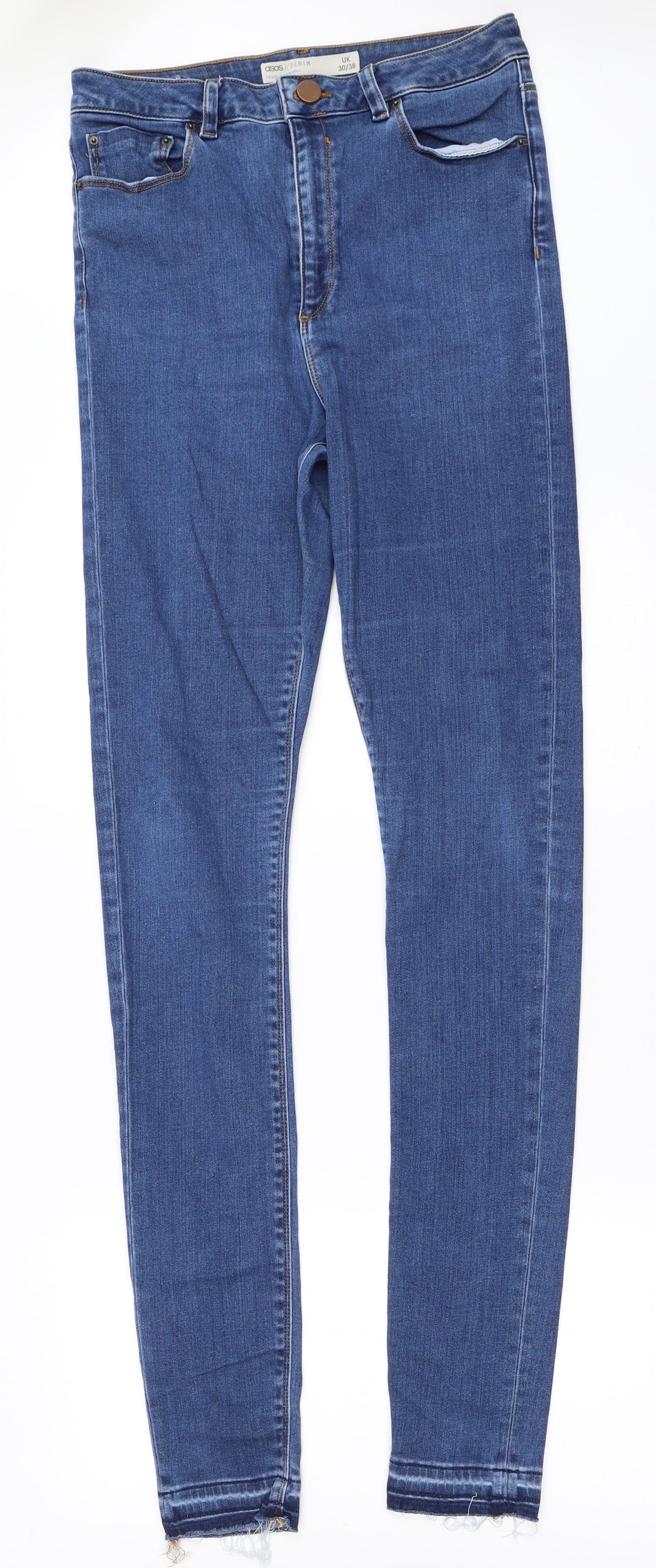 ASOS Womens Blue   Skinny Jeans Size 30 in L38 in