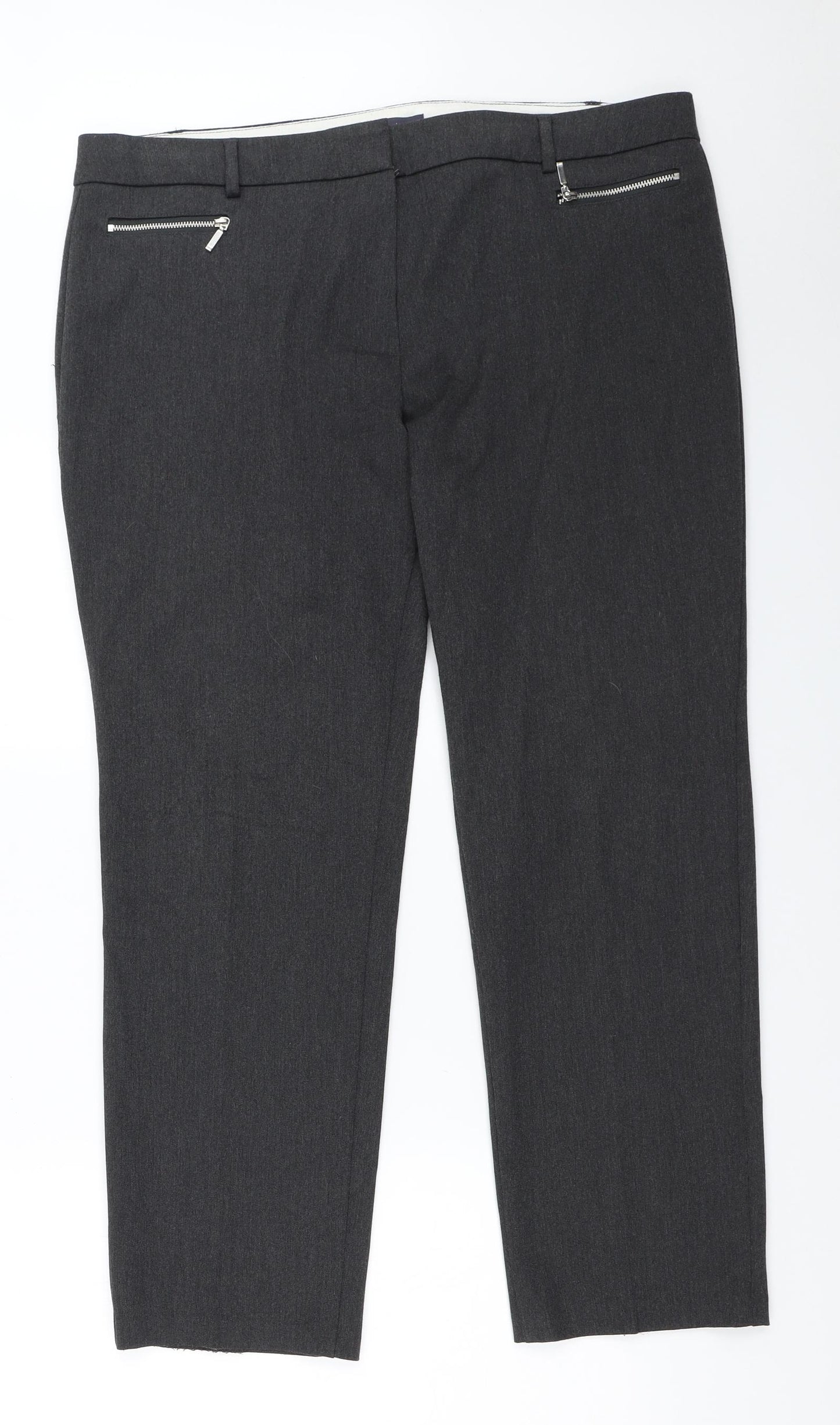 Marks and Spencer Womens Grey   Trousers  Size 16 L28 in