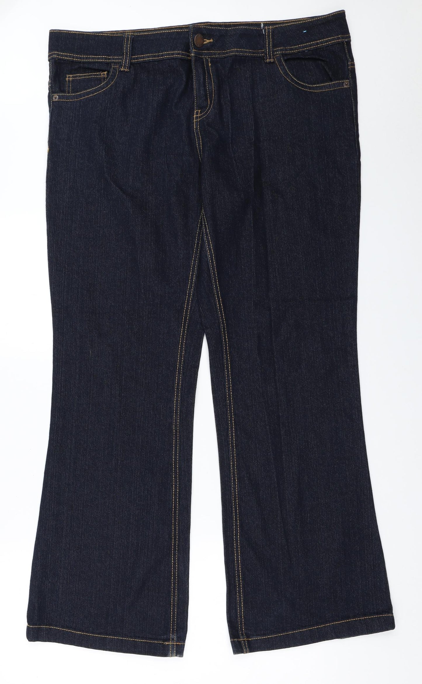 Primark Womens Blue   Bootcut Jeans Size 18 L31.5 in