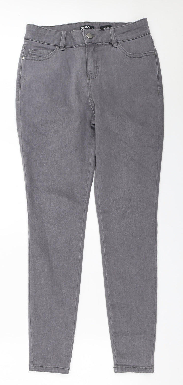 TU Womens Grey Skinny Jeans Size 8 L28 in