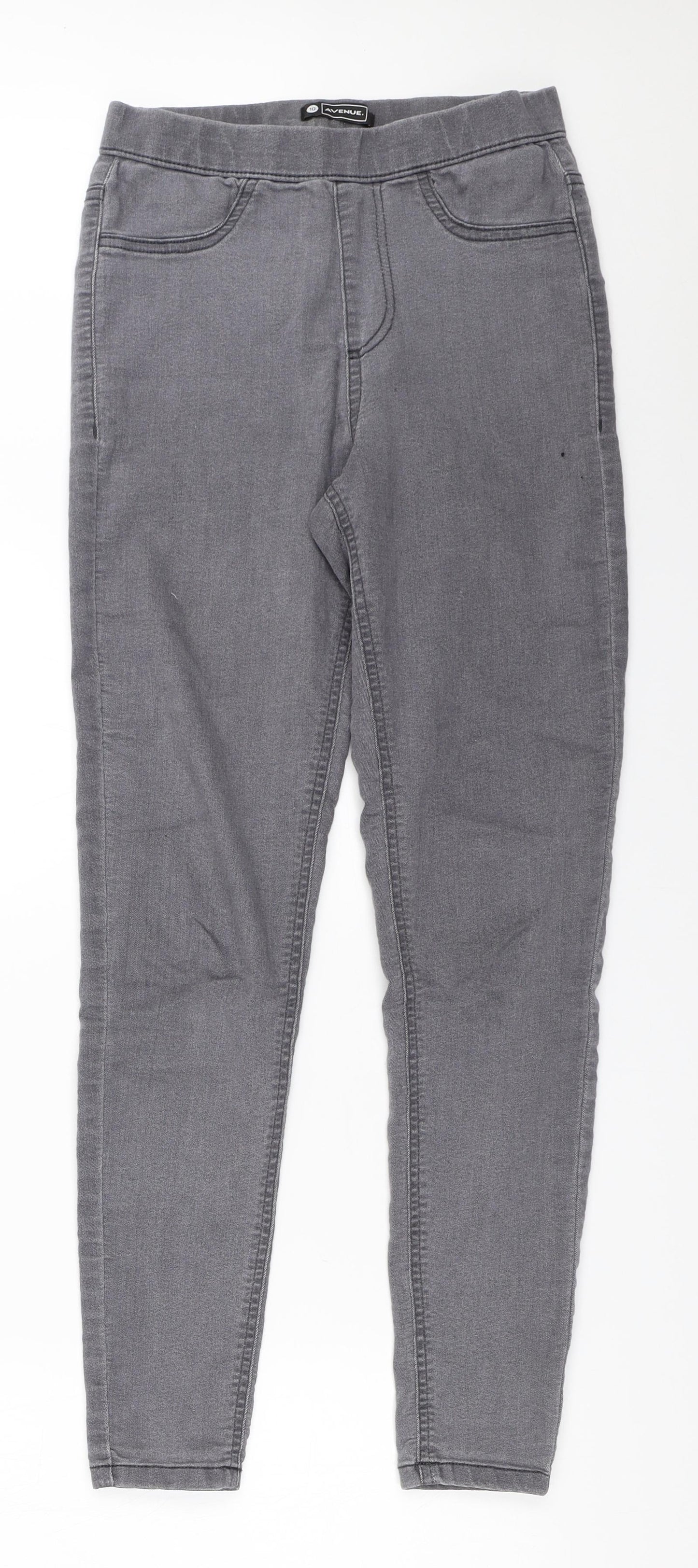 Avenue Womens Grey   Jegging Jeans Size 10 L27.5 in