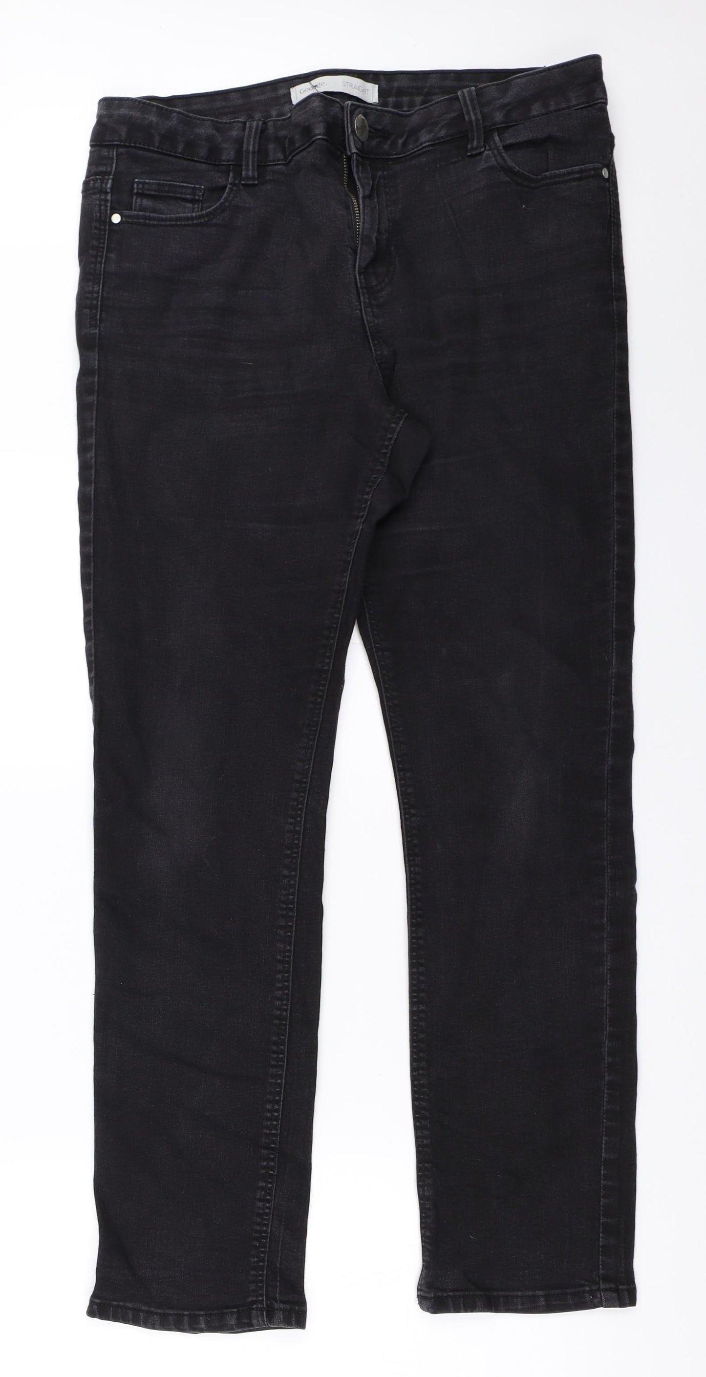 George Womens Black   Straight Jeans Size 14 L29 in