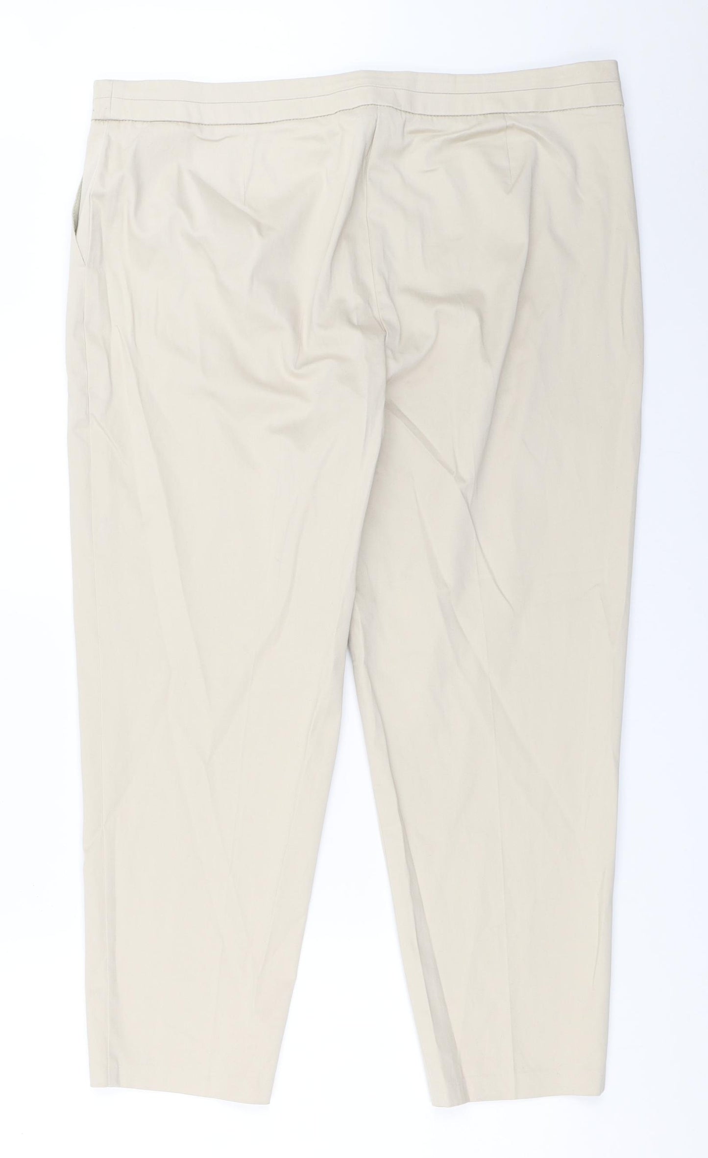Marks and Spencer Womens Beige   Capri Trousers Size 18 L25 in