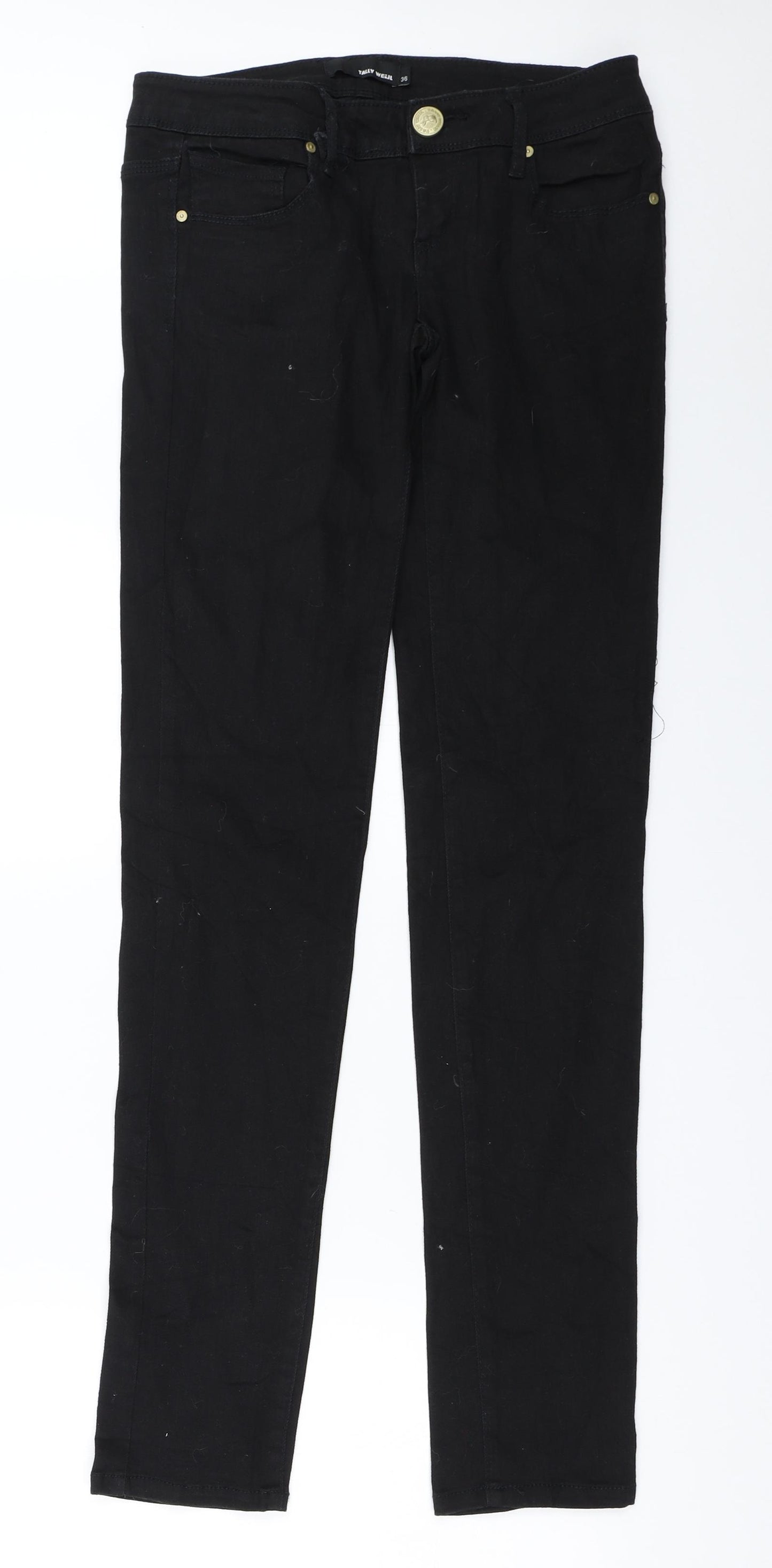 TALLY WEiJL Womens Black   Straight Jeans Size 36 L32.5 in