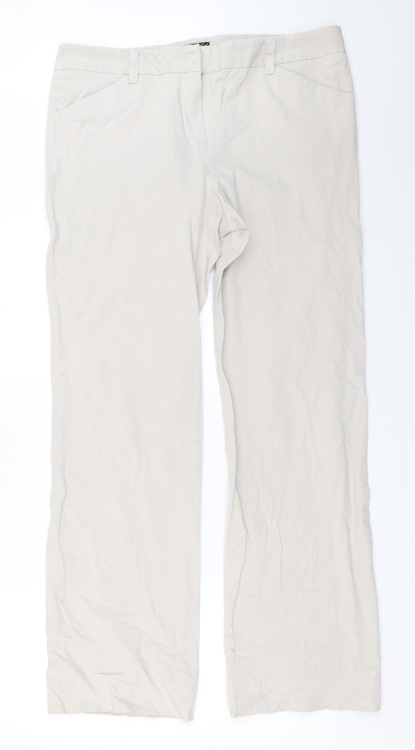 Preworn Womens Beige   Trousers  Size 10 L31.5 in