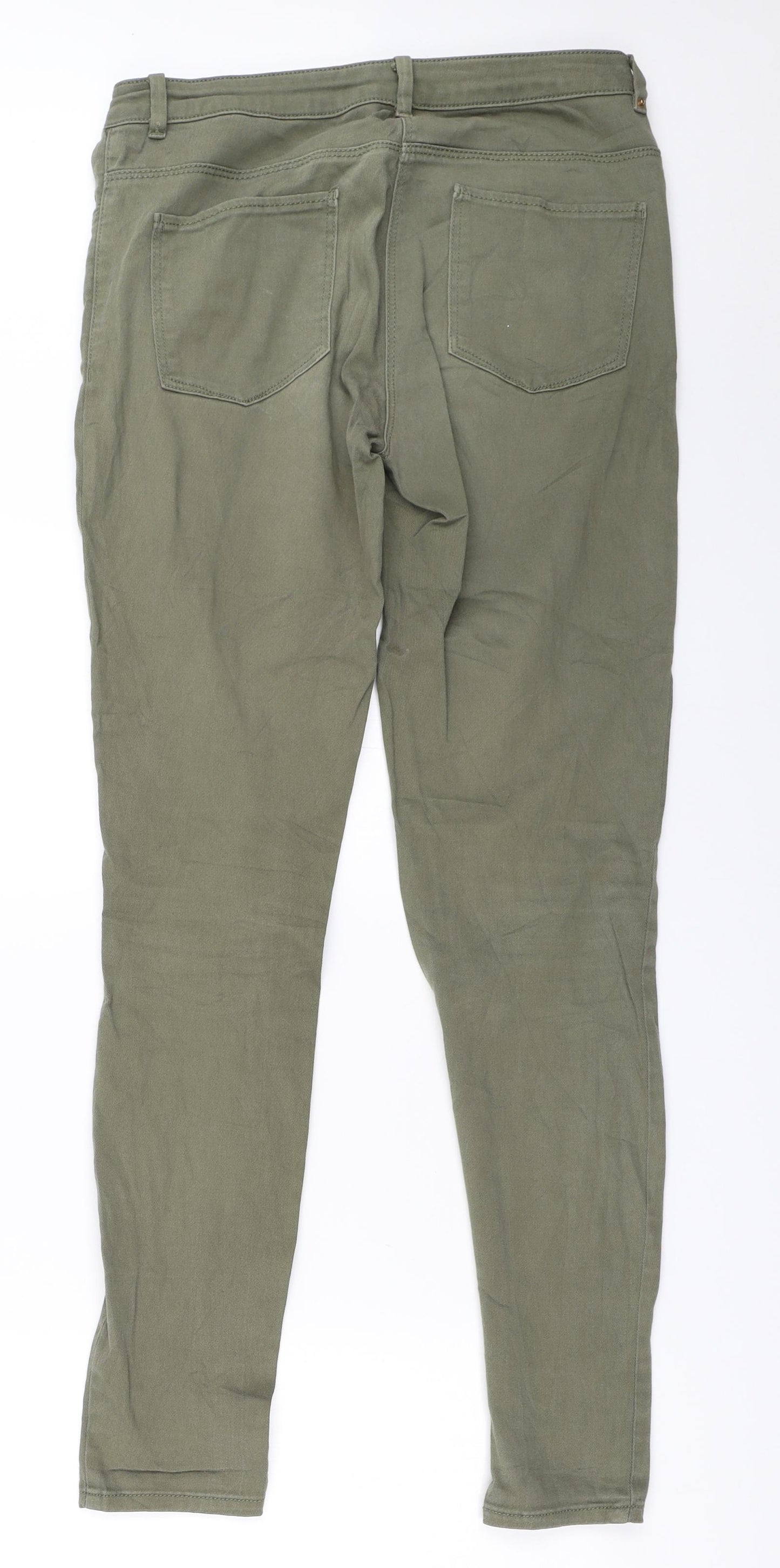 H&M Womens Green   Skinny Jeans Size 38 L30.5 in