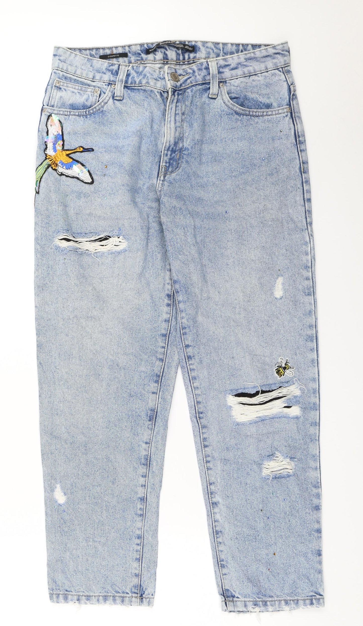 Bershka Womens Blue   Mom Jeans Size 40 L26.5 in
