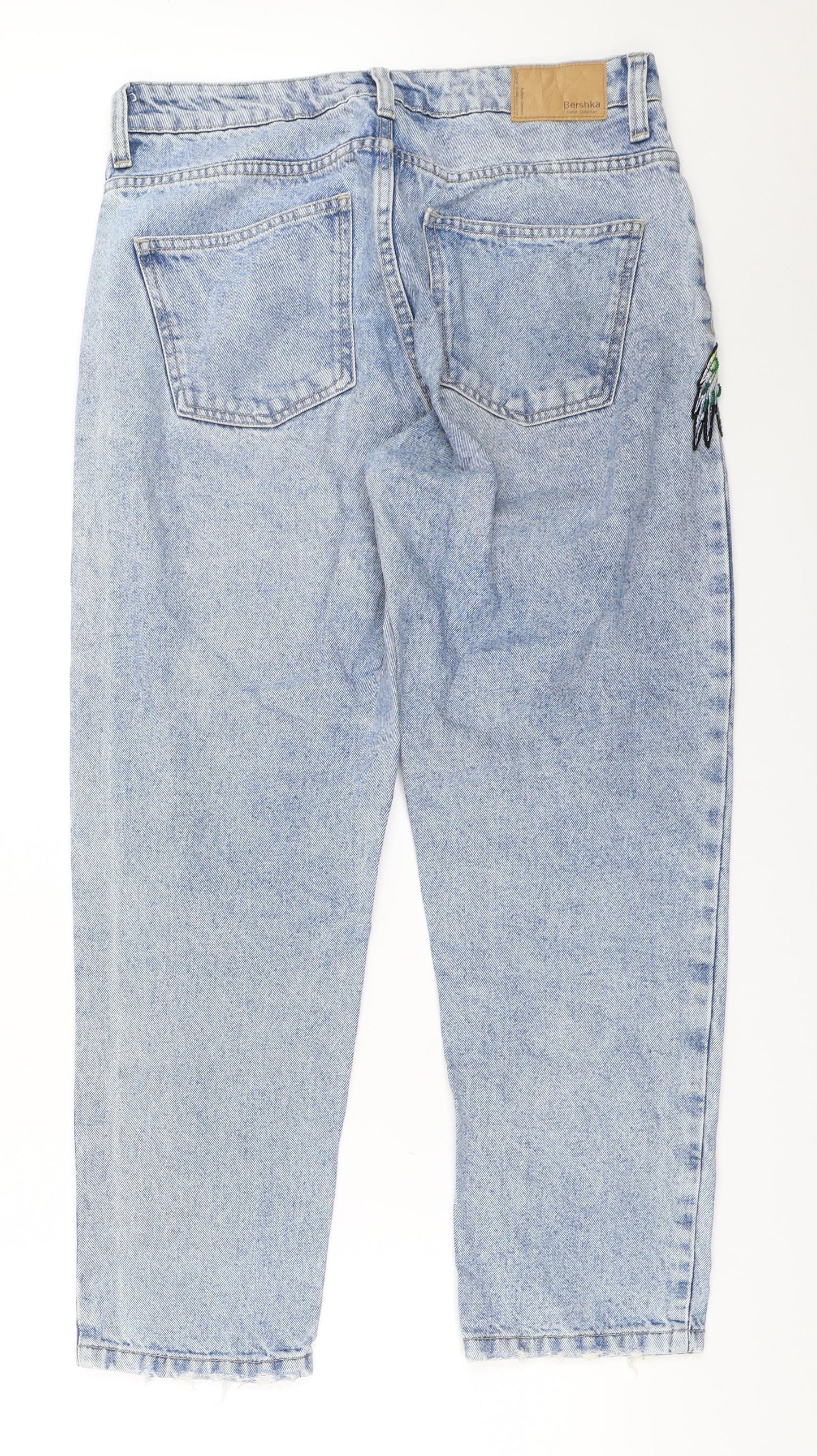 Bershka Womens Blue   Mom Jeans Size 40 L26.5 in