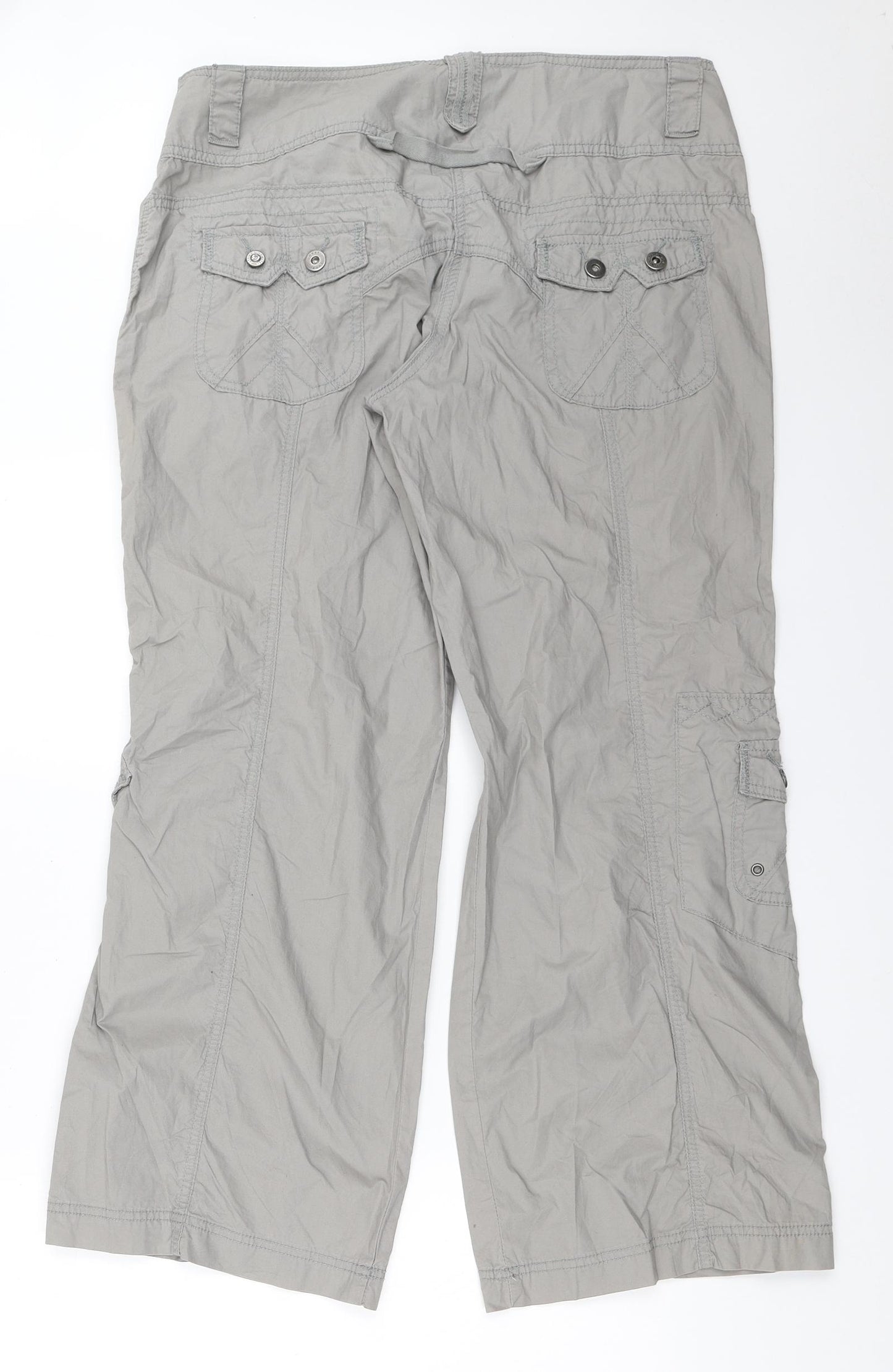 NEXT Womens Grey   Cargo Trousers Size 14 L29 in