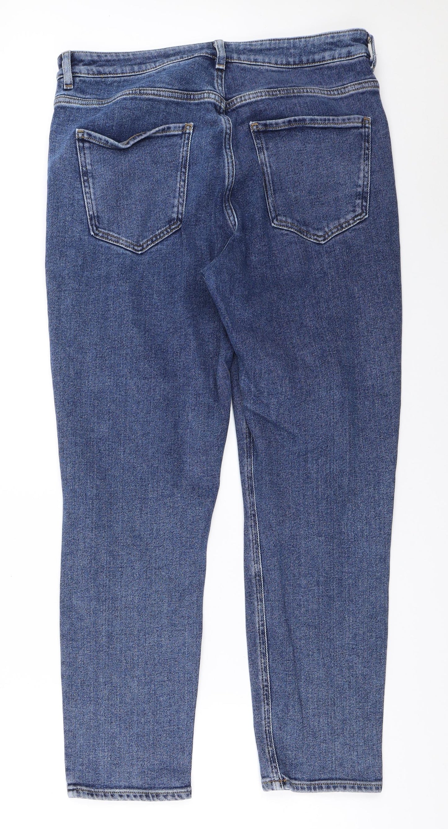 New Look Womens Blue   Mom Jeans Size 14 L27.5 in