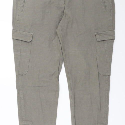 Reiss Womens Green   Capri Trousers Size 12 L25 in