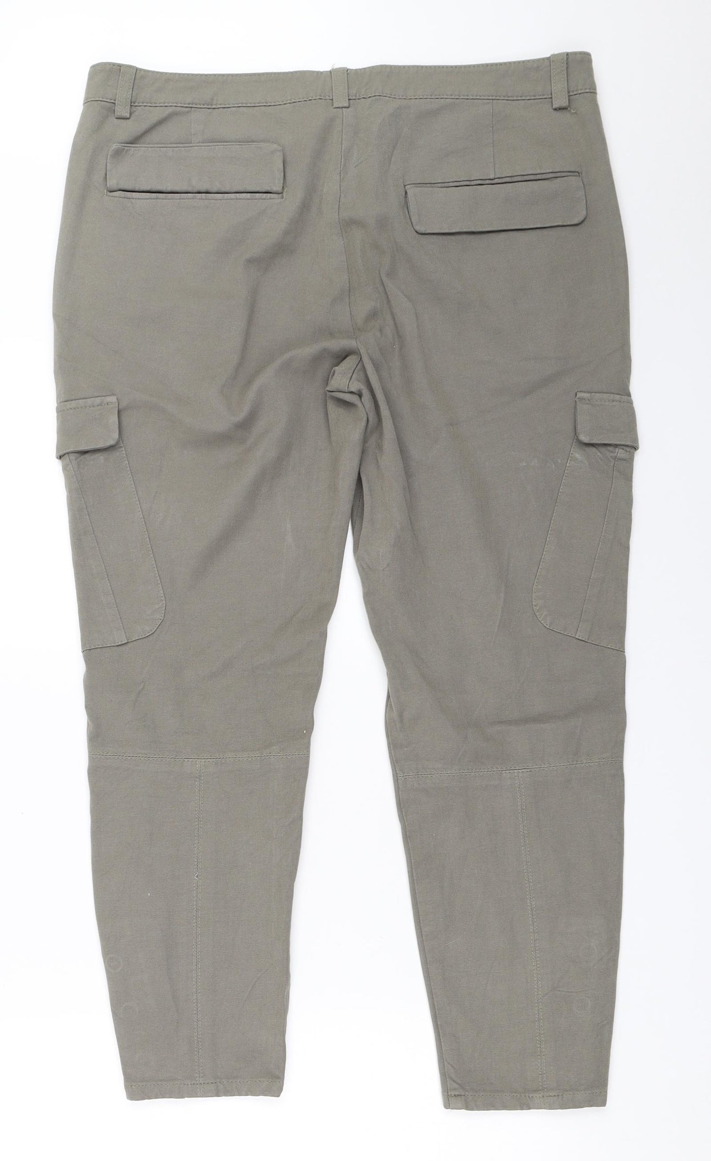 Reiss Womens Green   Capri Trousers Size 12 L25 in