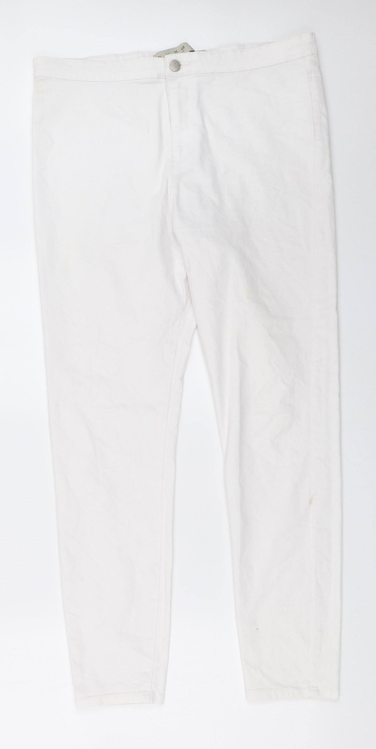 Primark Womens White   Skinny Jeans Size 16 L29 in