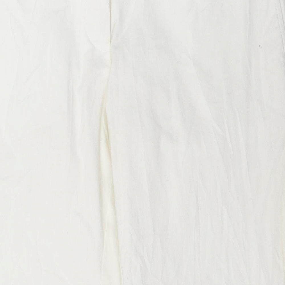 H&M Womens White   Capri Trousers Size 42 L27 in