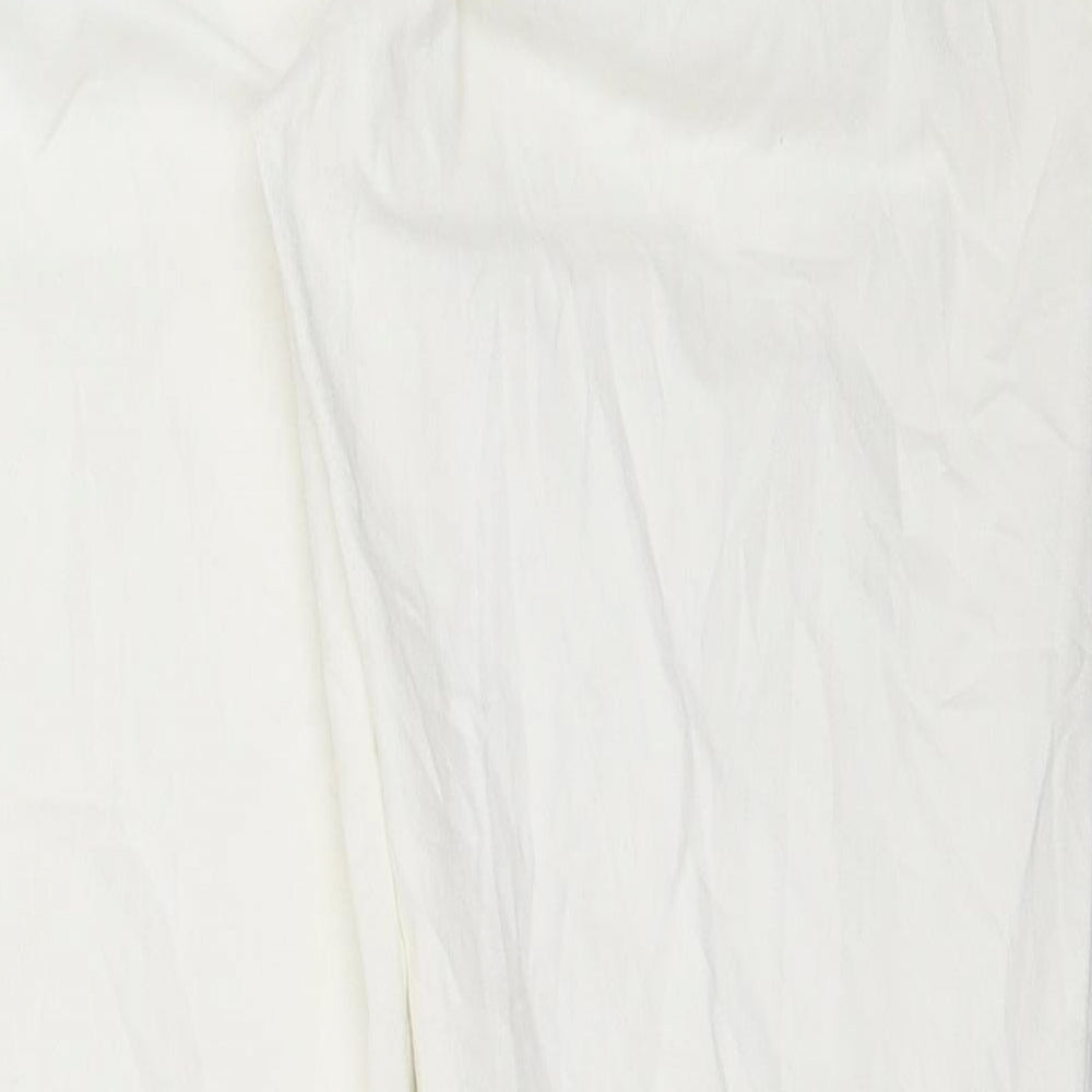 H&M Womens White   Capri Trousers Size 42 L27 in