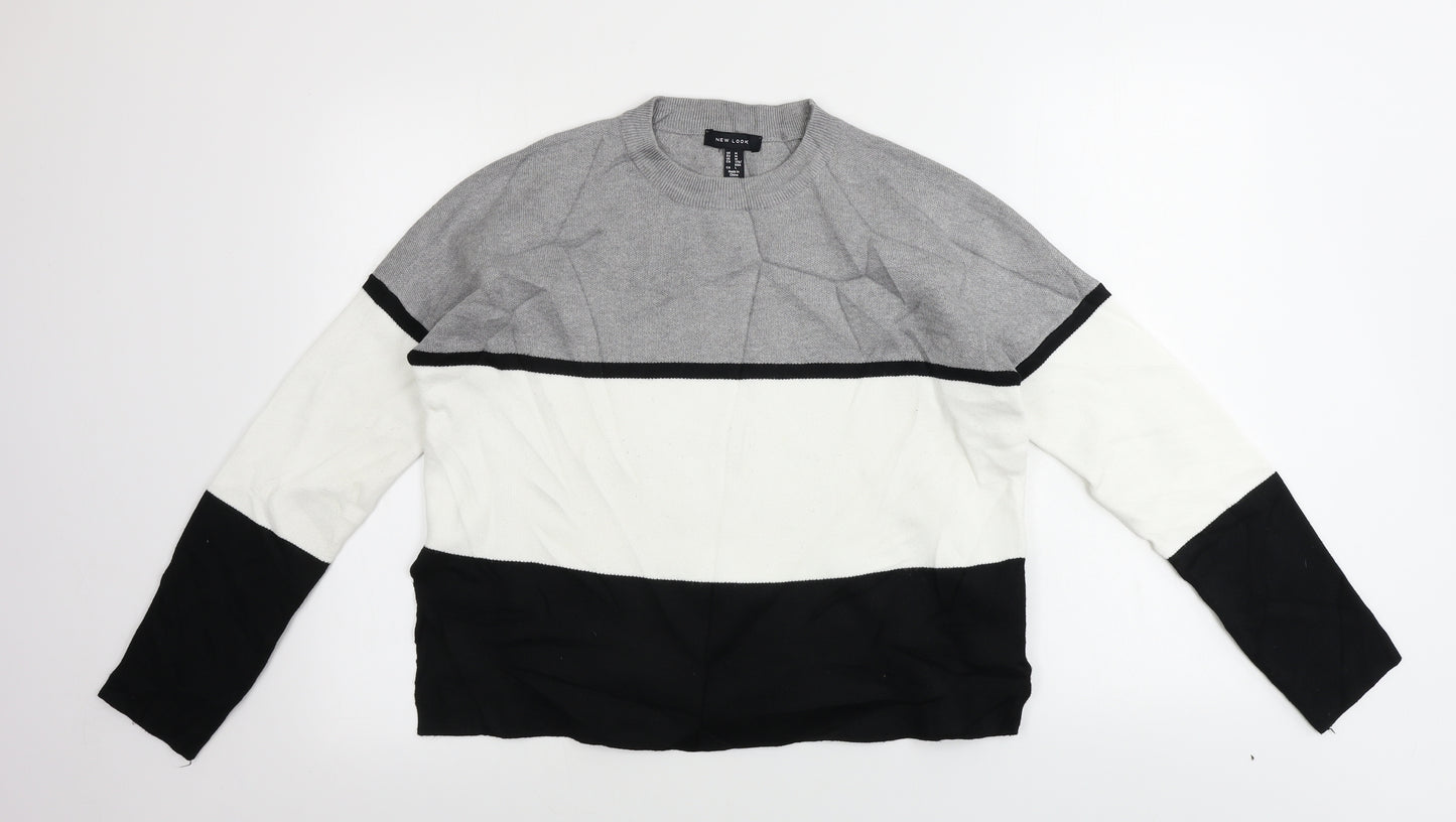 New Look  Womens Grey Polka Dot  Pullover Jumper Size M