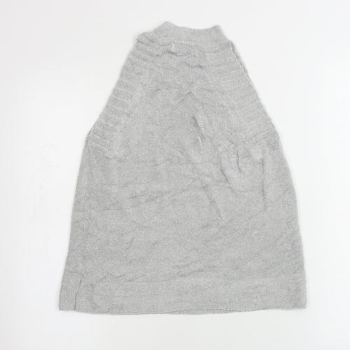 Topshop Womens Grey   Henley Jumper Size S