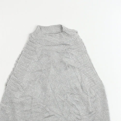 Topshop Womens Grey   Henley Jumper Size S