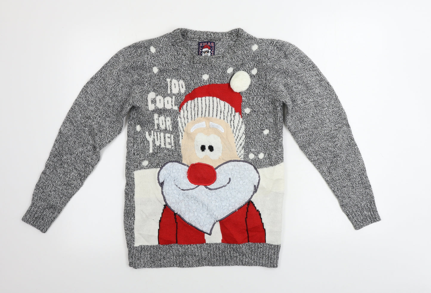 F&F  Girls Green   Pullover Jumper Size 11-12 Years  - Christmas Jumper