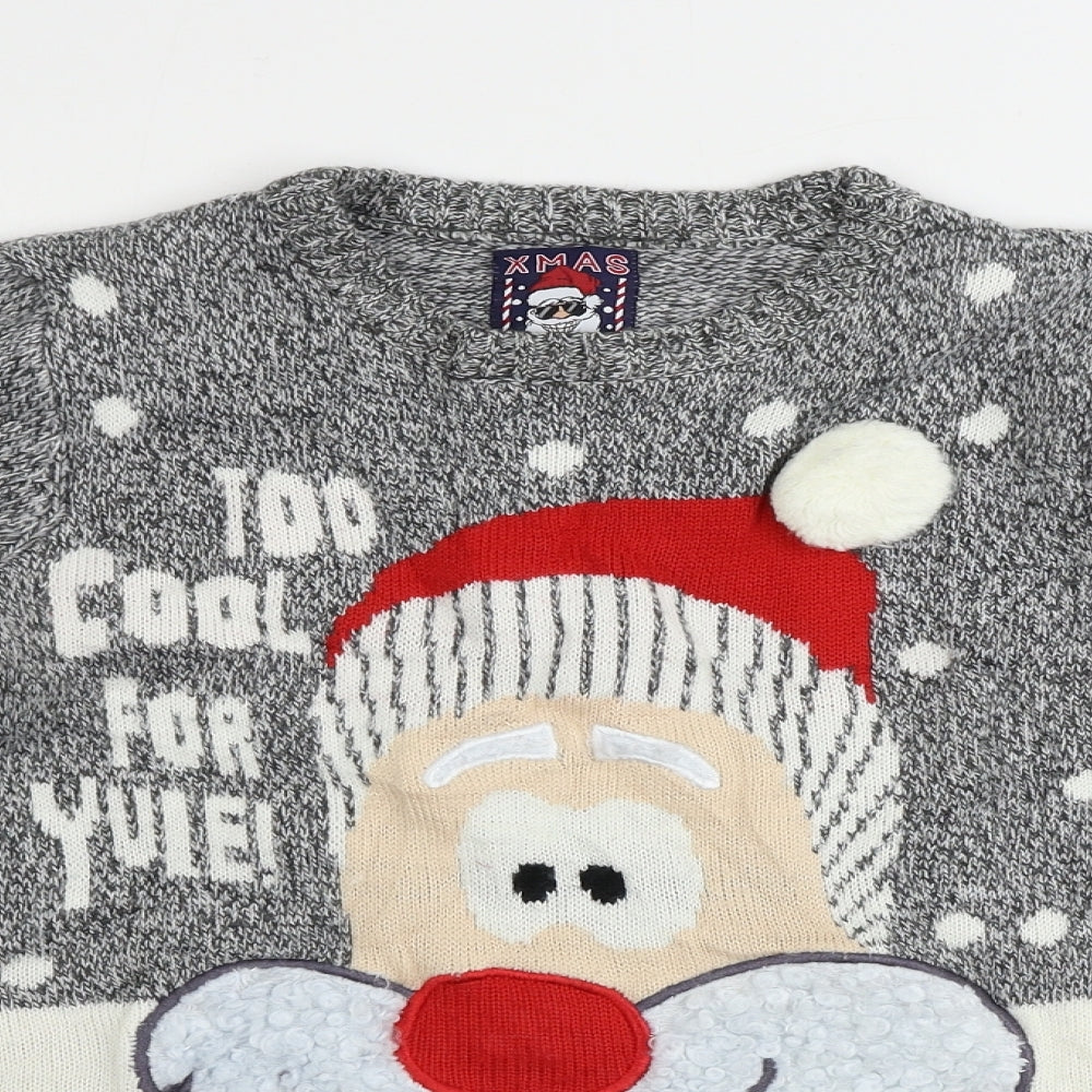F&F  Girls Green   Pullover Jumper Size 11-12 Years  - Christmas Jumper