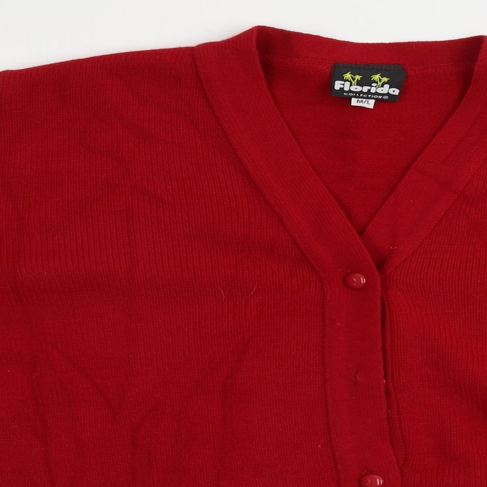 Florida Womens Red   Cardigan Jumper Size M