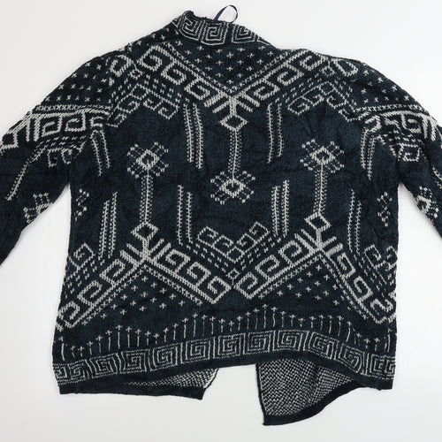 strella Womens Black Geometric  Cardigan Jumper Size 12