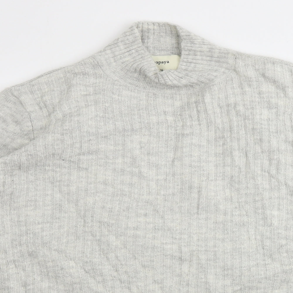 Papaya  Womens Grey   Pullover Jumper Size L