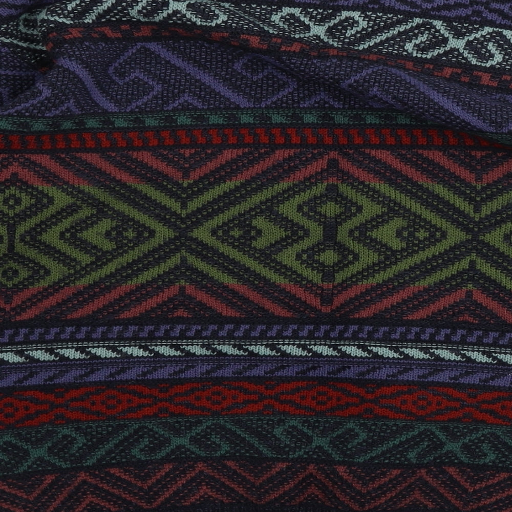 Marks and Spencer  Mens Blue Geometric  Pullover Jumper Size M