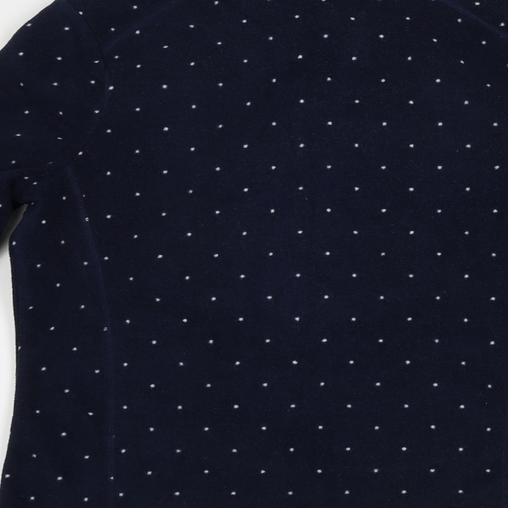 TU Womens Blue Polka Dot  Jacket Coat Size 10