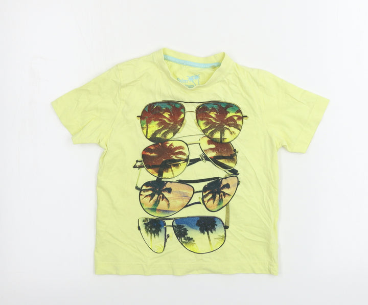 Matalan  Boys Yellow   Basic T-Shirt Size 4-5 Years