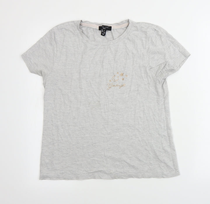New Look Womens Grey Basic T-Shirt Size S