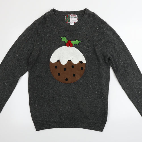 Cedar Wood State  Mens Grey   Pullover Jumper Size M  - Christmas Jumper