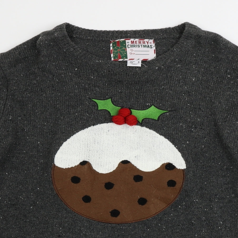 Cedar Wood State  Mens Grey   Pullover Jumper Size M  - Christmas Jumper
