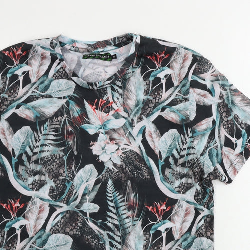 Urban Threads   Mens Black Floral   T-Shirt Size L