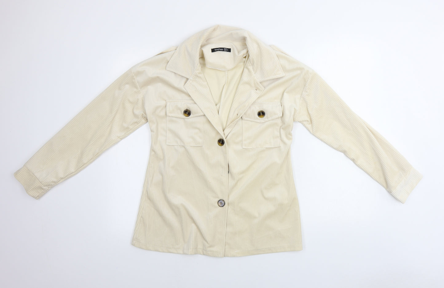Boohoo  Womens Beige   Jacket Blazer Size 8