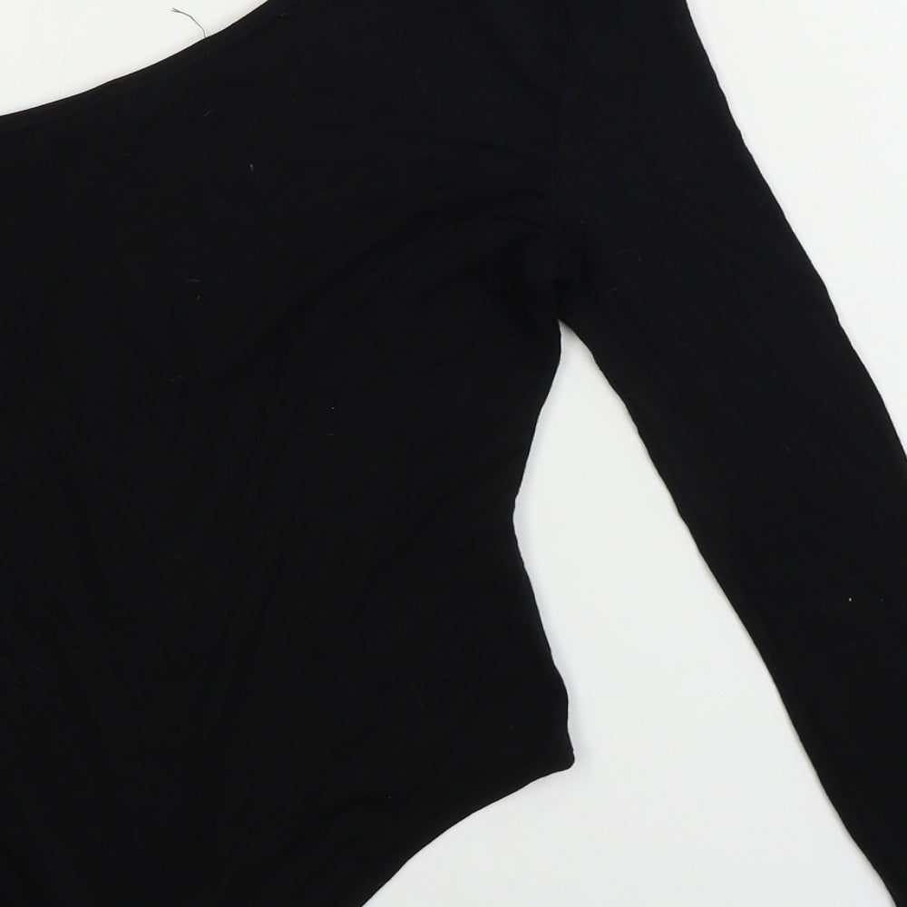 In the Style Womens Black   Bodysuit One-Piece Size 8