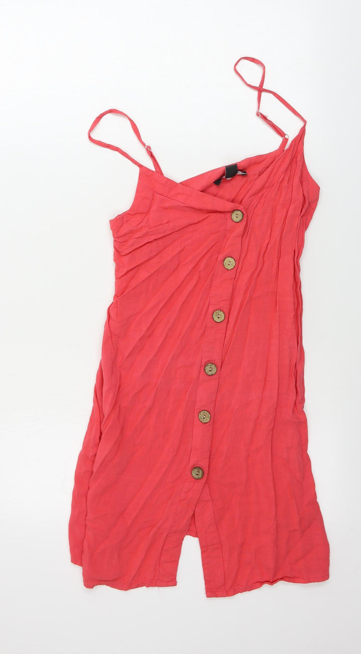 Primark Womens Pink Basic Button-Up Size 8