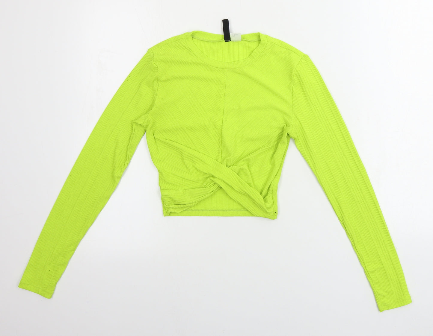 H&M  Womens Green   Cropped T-Shirt Size S