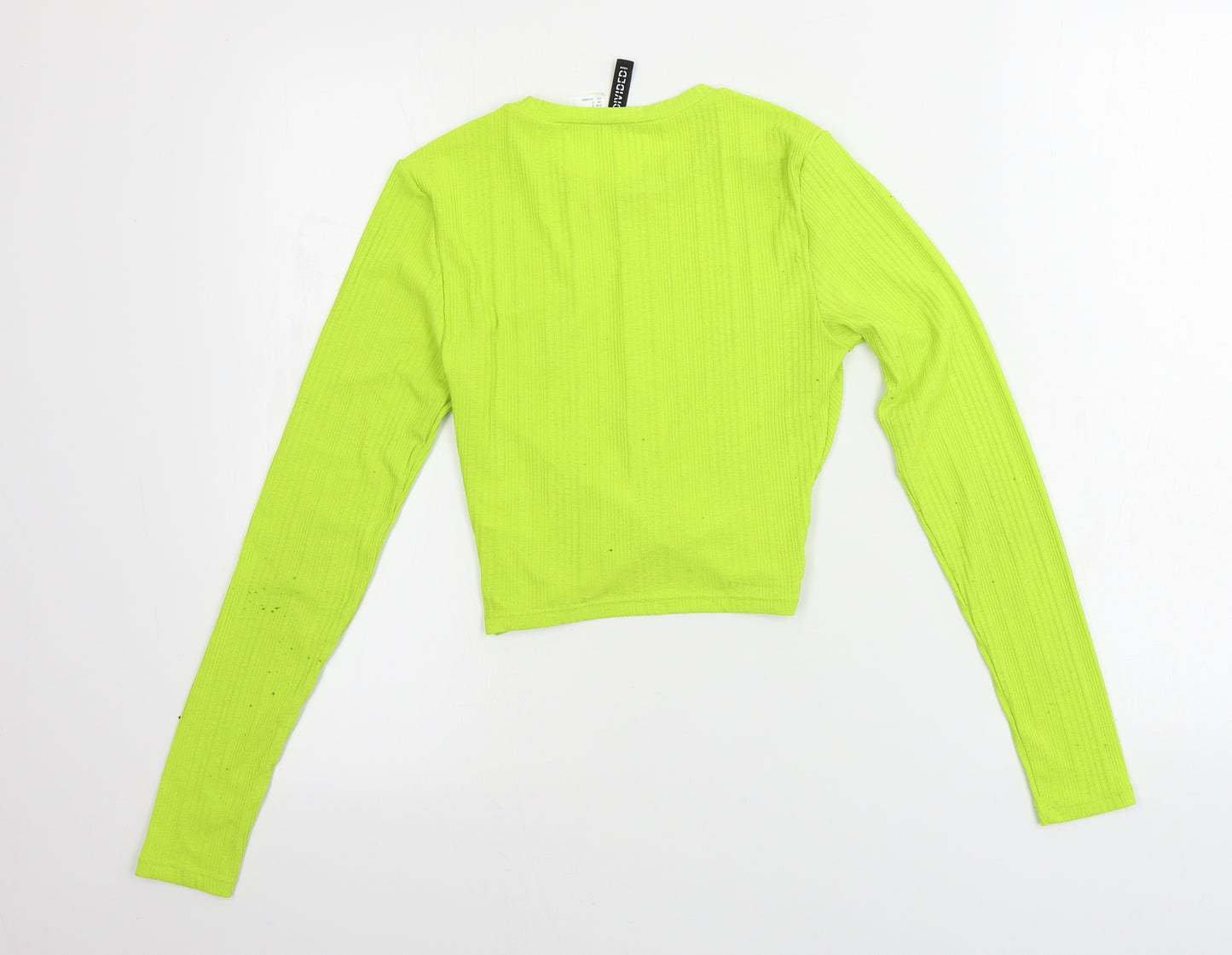 H&M  Womens Green   Cropped T-Shirt Size S