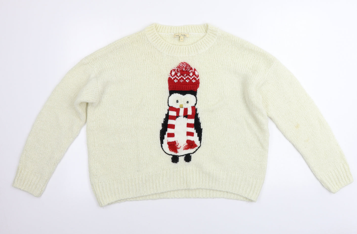 NEXT  Womens Ivory   Pullover Jumper Size 14  - Christmas Jumper