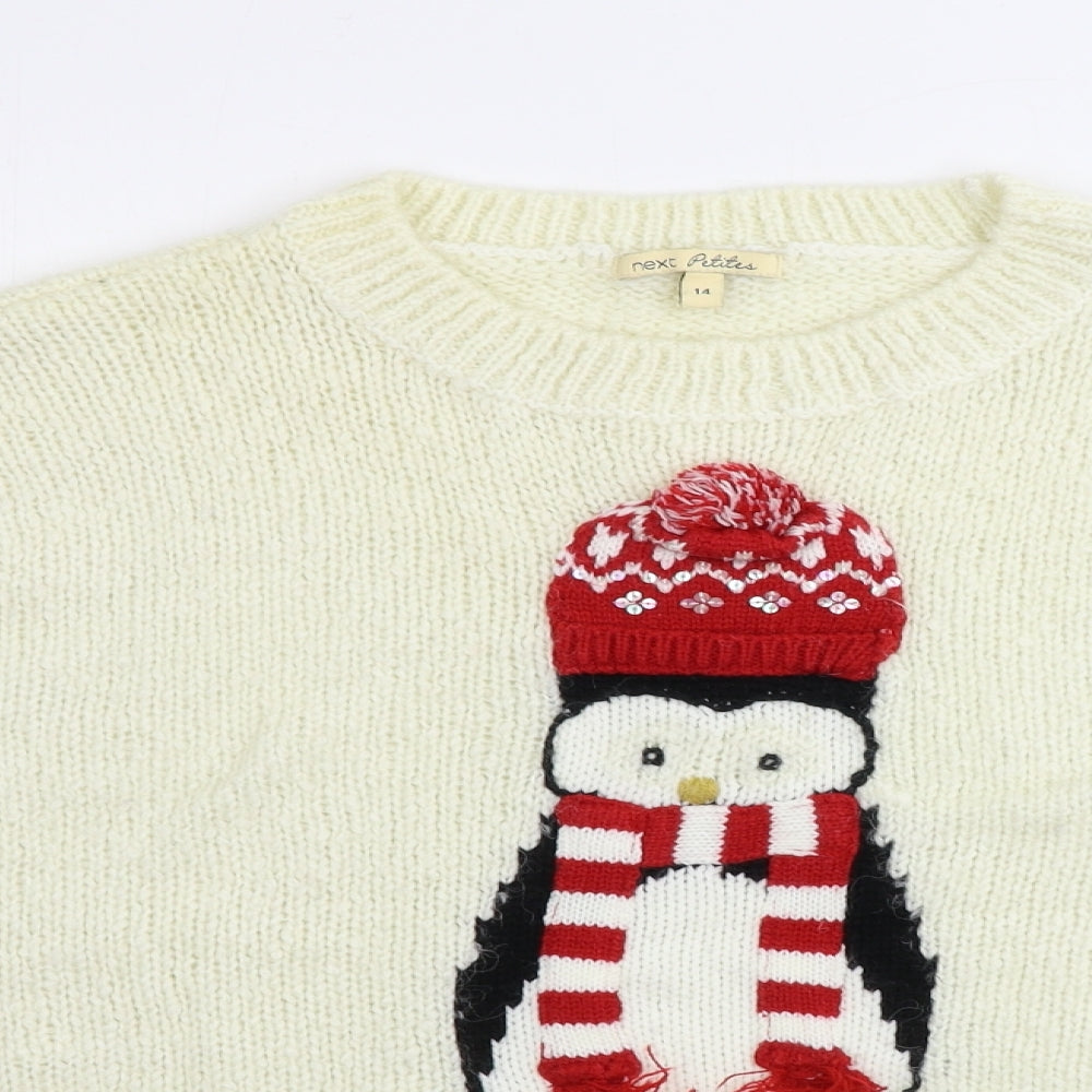 NEXT  Womens Ivory   Pullover Jumper Size 14  - Christmas Jumper