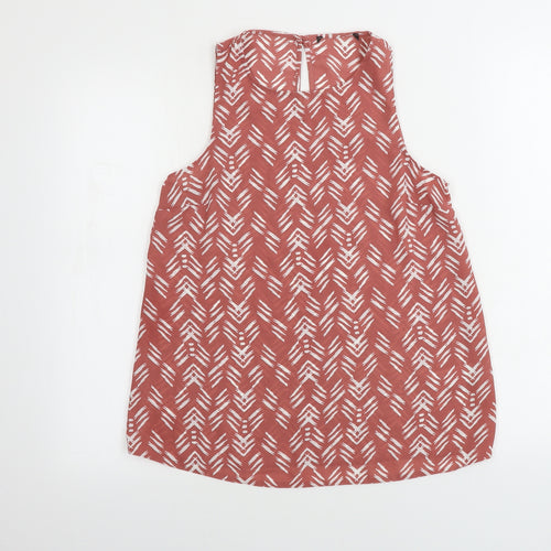 Primark  Womens Pink Geometric  Basic T-Shirt Size 6