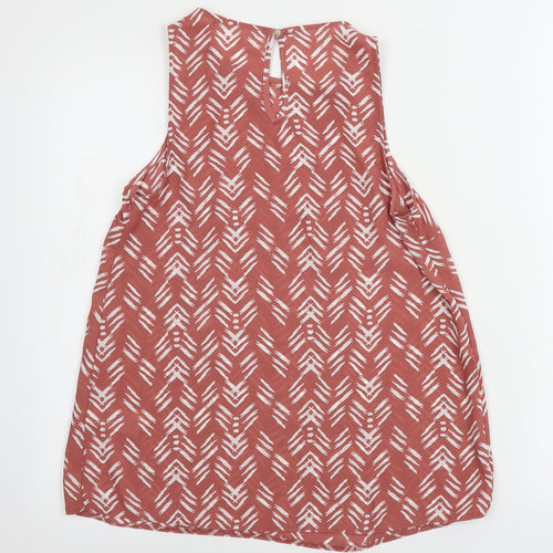 Primark  Womens Pink Geometric  Basic T-Shirt Size 6